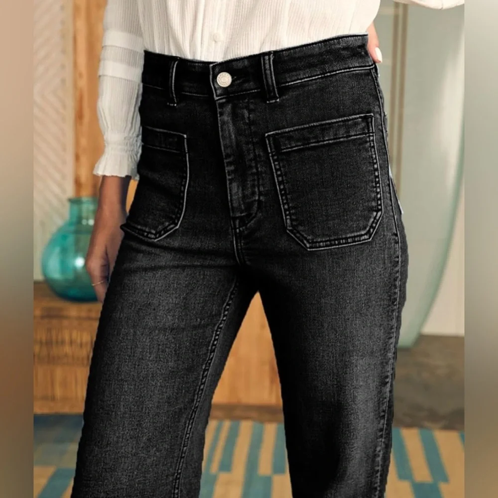 ✨NWOT✨ High-Rise Wide-Leg Women's Jeans  in Black - Picture 4 of 4